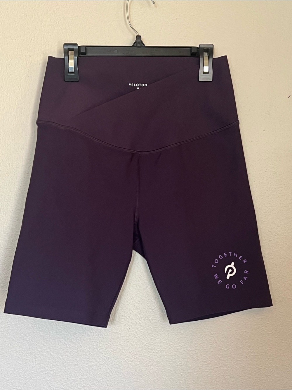 Peloton Women's Dark Purple High-Rise Bike Shorts size Medium